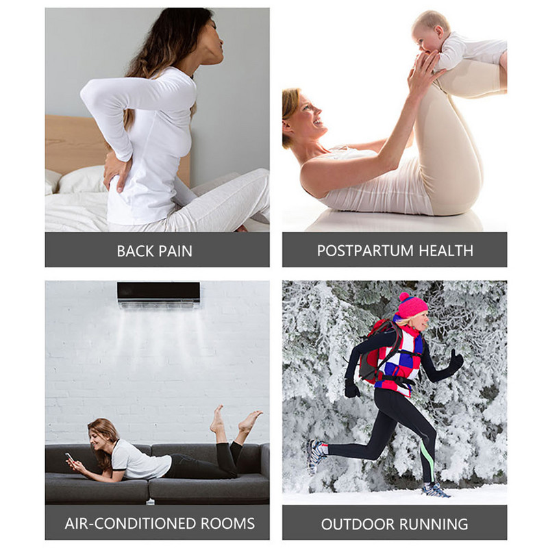 Bărbați, femei, iarnă, îngroșa, încălzitor de talie de pluș, centură de susținere lombară, protectie abdominală, bandă de înfășurare pentru spate.