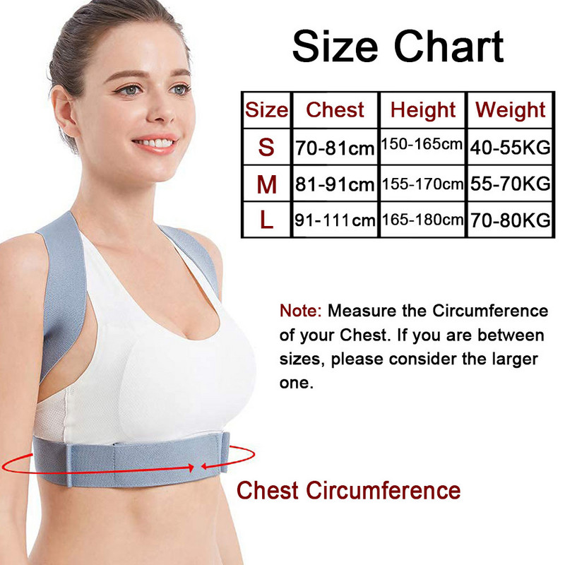 Reguliuojamas laikysenos korektorius moterims ir vyrams, viršutinės nugaros dalies tiesinamasis nugaros laikysenos korektorius raktikaulio krūtinės atramai