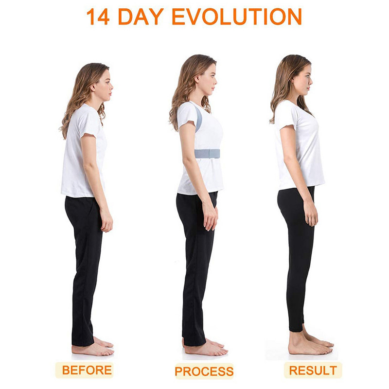 Reguliuojamas laikysenos korektorius moterims ir vyrams, viršutinės nugaros dalies tiesinamasis nugaros laikysenos korektorius raktikaulio krūtinės atramai