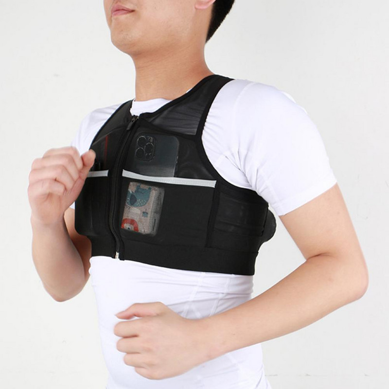 MarathonVest kott ülihea hingavusega, suure mahutavusega helkur, meeste naiste ülikerge jooksuvest, rinnakorv jope