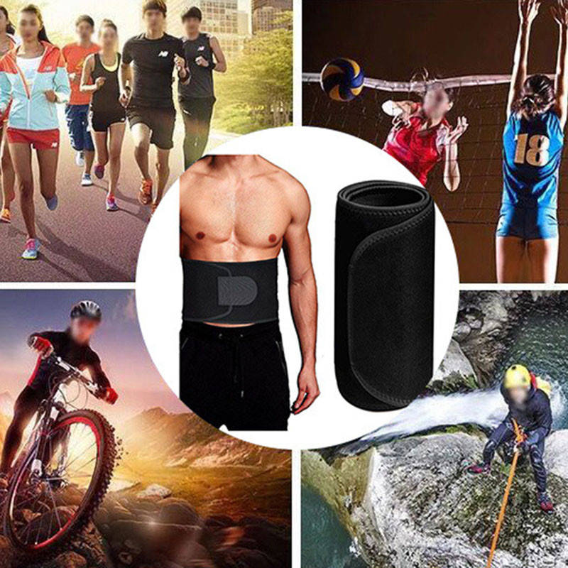 Női Férfi Deréknyíró oktató Hátmerevítő Has izzasztó övpánt Gyomorpakolások Neoprén edzőteremhez Fitness Sport Karcsúsítás