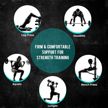 Ζώνη άρσης βαρών Fitness Ρυθμιζόμενη υποστήριξη μέσης για άρση βαρών, άρση βαρών, προπόνηση δύναμης, squat ή άρση νεκρού