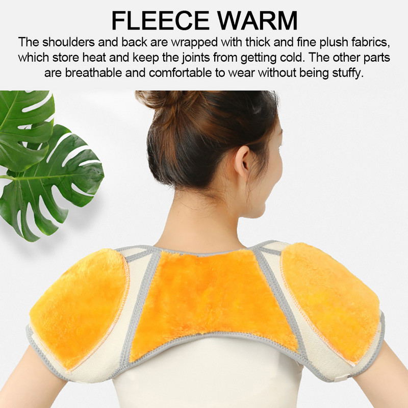 1 buc. Suport pentru umăr cald pentru iarnă Fitness Sport Echipament de protecție profesională Recuperare rapidă Bretă termică pentru umăr din catifea aurie