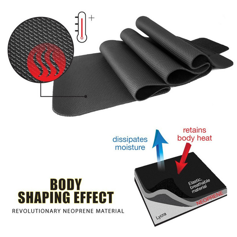 Fitness Neoprén deréktáji trimmer öv fogyás izzasztószalag pakolás zsír has has szauna izzasztó öv férfi női sport tornaterem