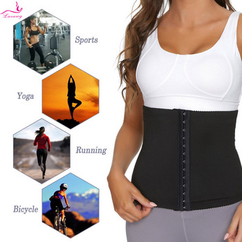 LAZAWG Waist Trainer for Women Hot Sweat Tummy Control Belt Weight Loss Belly Band Fitness Girdle Slimming Lady Body Shaper Gym