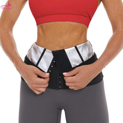 LAZAWG Waist Trainer for Women Hot Sweat Tummy Control Belt Weight Loss Belly Band Fitness Girdle Slimming Lady Body Shaper Gym