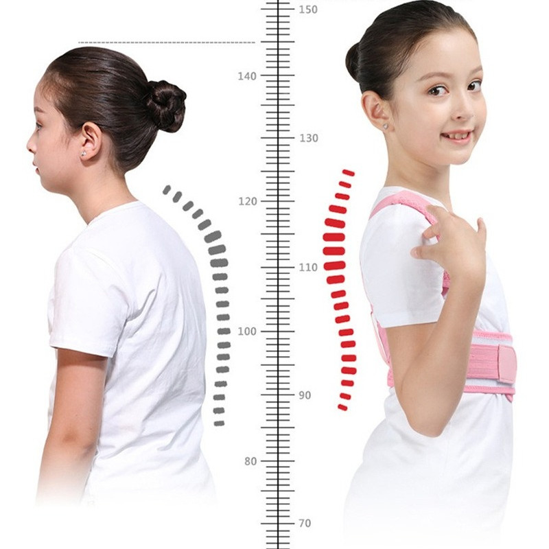 Детски коректор на стойката на гърба, ортопедичен корсет, рамо, лумбална корекция на опората за корекция за деца, тийнейджъри, изправяне на горния колан