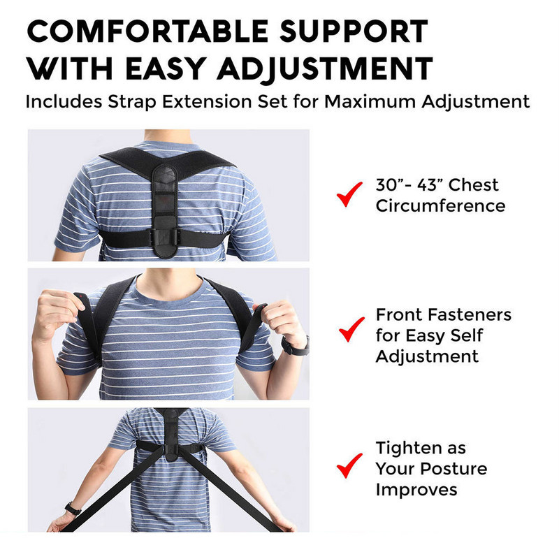 Ιατρικός ρυθμιζόμενος διορθωτής στάσης κλείδας Ανδρικό στήριγμα πλάτης Ανδρικά Γυναικεία Ζώνη οσφυϊκής υποστήριξης ώμου Διόρθωση στάσης κορσέ