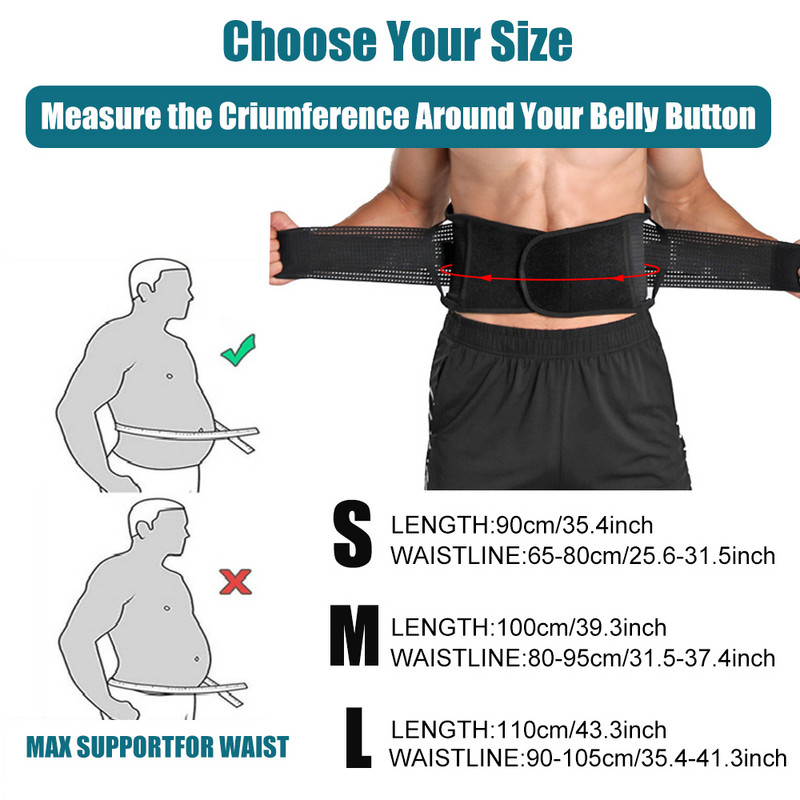 Centura de sustinere lombara reglabila a spatelui Curea de talie respirabila pentru ameliorarea durerilor de spate, hernie de disc, sciatica, scolioza