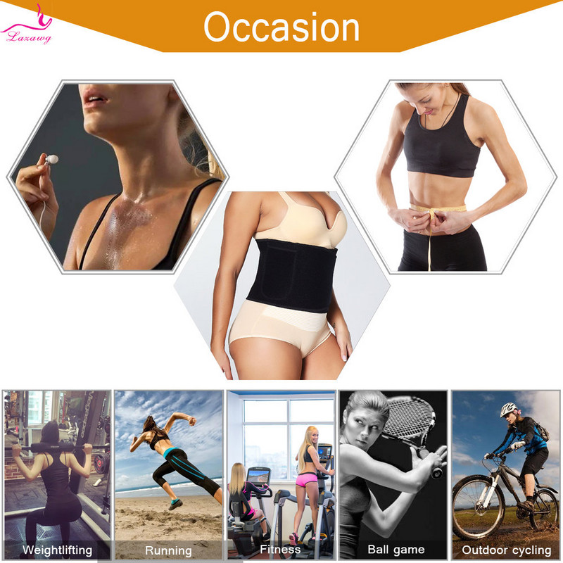 LAZAWG Antrenor de talie pentru femei, centură de slăbire, banda de transpirație fierbinte pentru burtă, brâu de fitness pentru femei, model pentru corp, controlul burticii, arderea grăsimilor