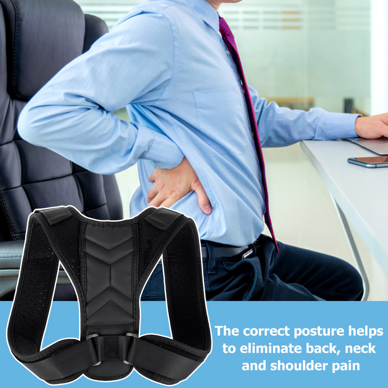 Állítható háttartás korrekciós váll kulcscsont támasztó korrekciós öv férfiaknak női púpos ülőkorrektor
