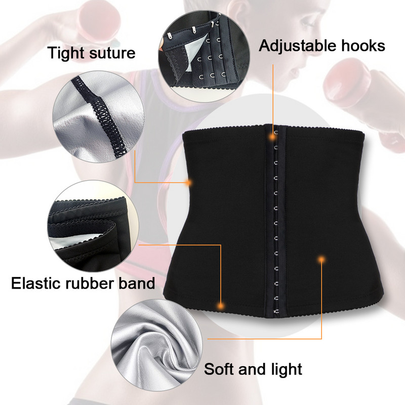 LAZAWG Antrenor de talie pentru femei, centură de transpirație, bandă de slăbit pentru doamne, brâu de slăbire, controlul burticii, curele de fitness, sală de sport