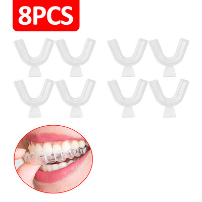 2-10vnt Mouth Guard EVA dantų apsauga Night Guard burnos padėklas nuo bruksizmo šlifavimo neknarkstanti dantų balinimo apsauga nuo bokso
