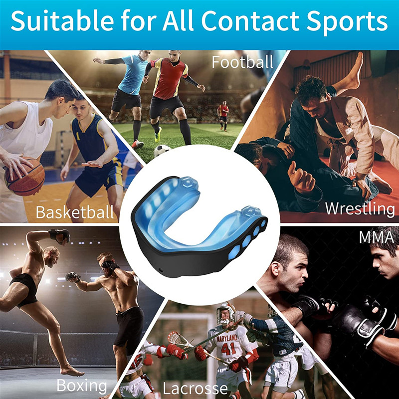 1PC Gel Max Mouth Guard Professional Sport Mouthguard Minkštos burnos atraminės apsaugos petnešos futbolo boksui MMA All Contact Sport