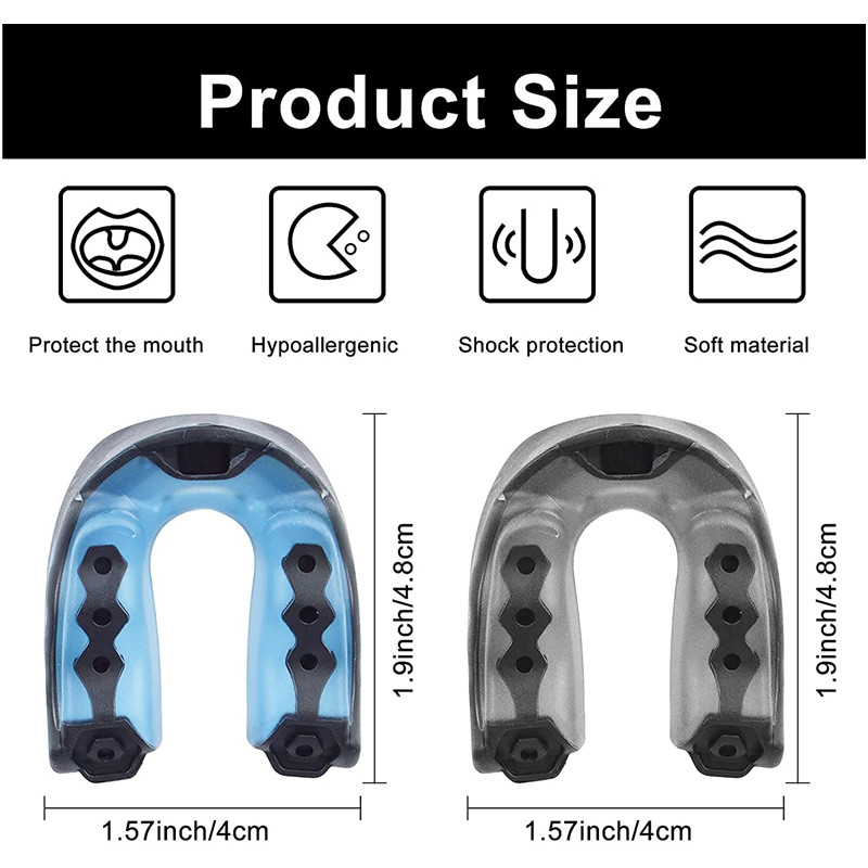 1PC Gel Max Mouth Guard Professional Sport Mouthguard Minkštos burnos atraminės apsaugos petnešos futbolo boksui MMA All Contact Sport