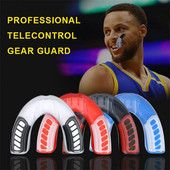 noua protectie bucala din silicon de inalta calitate Piesa bucala Muay Thai Box Tae Kwon Baschet Sport Protector alb + rosu pentru husa la cald