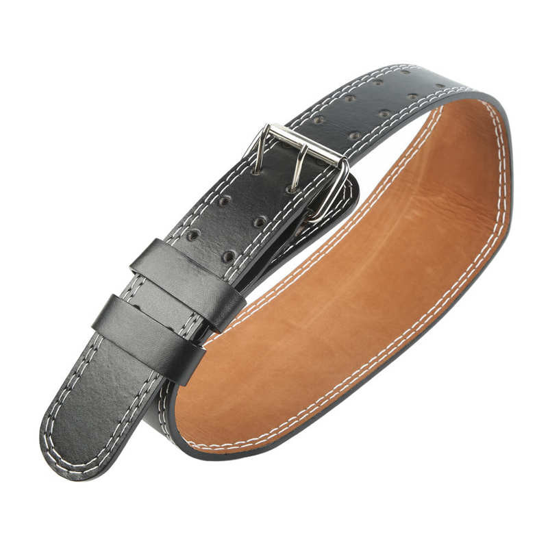 Curele sportive Centura de ridicare de greutati PU pentru ghemuit pentru barbati