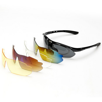 Очила за колоездене Мъжки дамски Спортни слънчеви очила Очила за колоездене MTB Road Анти-отблясъци Велосипед Велосипед Защита на очила 5 лещи