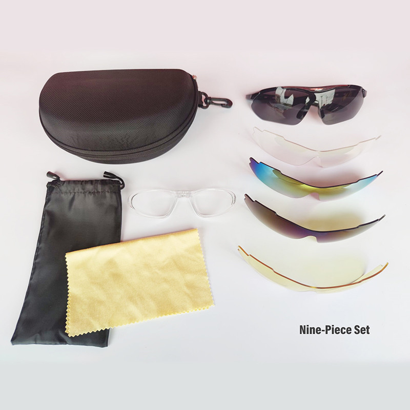 Jalgrattaprillid Meeste Naiste Spordi Päikeseprillid Jalgrattasõiduprillid MTB maanteel pimestamisvastased sõidujalgrattaprillid, 5 objektiiv