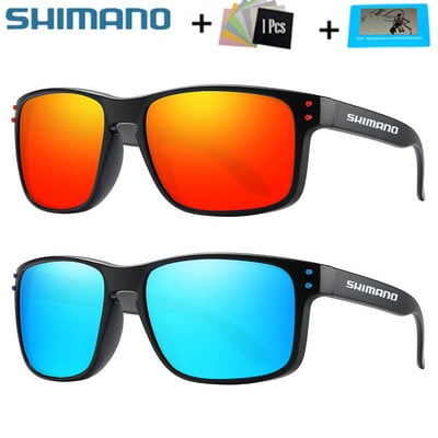 Поляризирани слънчеви очила Shimano Мъже Жени Шофиране Къмпинг Туризъм Риболов Класически слънчеви очила Спорт на открито UV400 Очила за колоездене