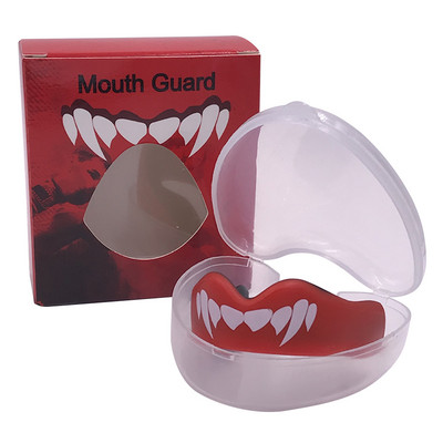 EVA Football Mouth Guard Ultravékony futballfogvédő védelem az ütközés elleni pufferhatás ellen Lacrosse harcművészetekhez
