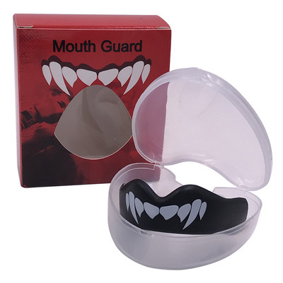 EVA Football Mouth Guard Ultravékony futballfogvédő védelem az ütközés elleni pufferhatás ellen Lacrosse harcművészetekhez