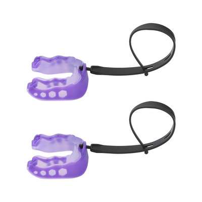 2db Mouth Guard Jégkorong Tartós EVA Légáteresztő Kosárlabda Football Szájvédő Zsinóros Sport Szájvédő Boxing