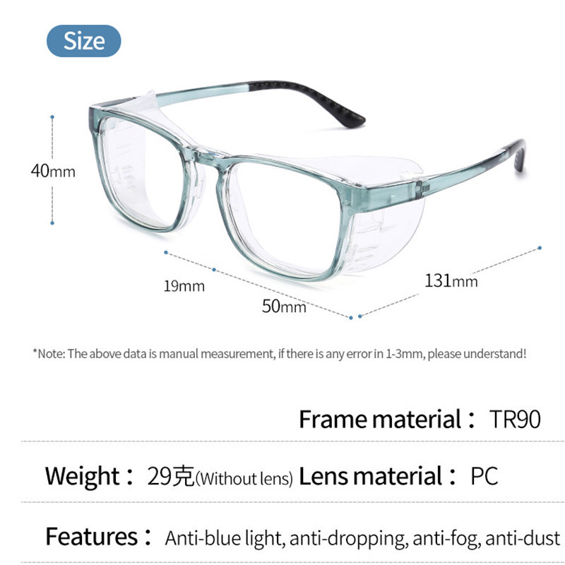 Ochelari din silicon înconjurat îmbunătățiți, rezistenți la vânt, anti polen/ceață/praf/lumină albastră, cadru de prescripție, ochelari de protecție pentru cameră umedă