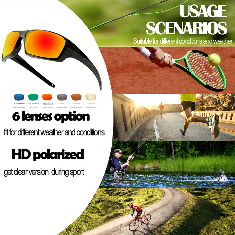 Γυαλιά ποδηλασίας ποδηλασίας για υπαίθρια αθλητικά γυαλιά ποδηλάτου δρόμου Γυαλιά ηλίου ποδηλάτου βουνού Γυαλιά ηλίου 6 φακών ανδρικά γυναικεία ποδηλατικά γυαλιά γυαλιά
