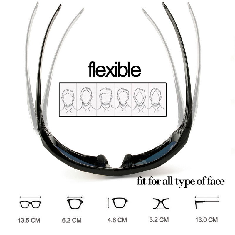 Γυαλιά ποδηλασίας ποδηλασίας για υπαίθρια αθλητικά γυαλιά ποδηλάτου δρόμου Γυαλιά ηλίου ποδηλάτου βουνού Γυαλιά ηλίου 6 φακών ανδρικά γυναικεία ποδηλατικά γυαλιά γυαλιά