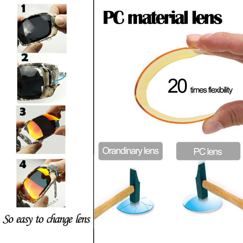 Γυαλιά ποδηλασίας ποδηλασίας για υπαίθρια αθλητικά γυαλιά ποδηλάτου δρόμου Γυαλιά ηλίου ποδηλάτου βουνού Γυαλιά ηλίου 6 φακών ανδρικά γυναικεία ποδηλατικά γυαλιά γυαλιά