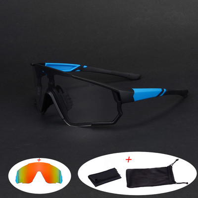 2 лещи Прозрачни фотохромни велосипедни очила UV400 Велосипедни спортни очила Мъже Жени Велосипедни слънчеви очила за каране на открито