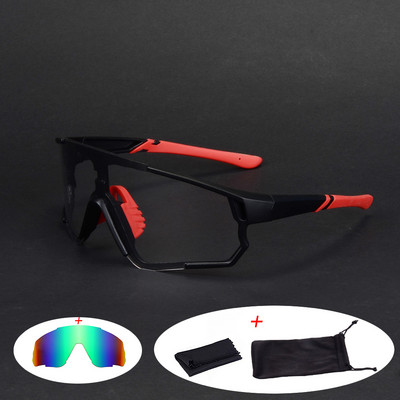 2 лещи Прозрачни фотохромни велосипедни очила UV400 Велосипедни спортни очила Мъже Жени Велосипедни слънчеви очила за каране на открито