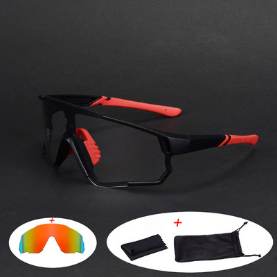 2 лещи Прозрачни фотохромни велосипедни очила UV400 Велосипедни спортни очила Мъже Жени Велосипедни слънчеви очила за каране на открито