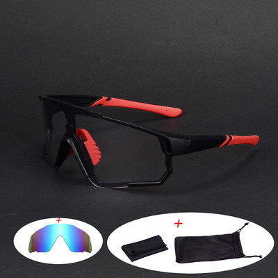 2 лещи Прозрачни фотохромни велосипедни очила UV400 Велосипедни спортни очила Мъже Жени Велосипедни слънчеви очила за каране на открито