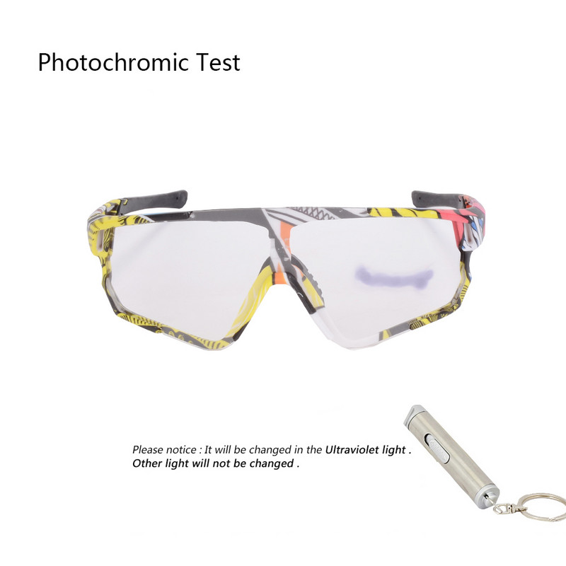 2 лещи Прозрачни фотохромни велосипедни очила UV400 Велосипедни спортни очила Мъже Жени Велосипедни слънчеви очила за каране на открито