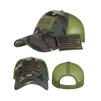 Тактически камуфлажни бейзболни шапки Мъжки летни мрежести военни армейски шапки Туризъм Лов Шапки Шапки