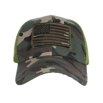 Тактически камуфлажни бейзболни шапки Мъжки летни мрежести военни армейски шапки Туризъм Лов Шапки Шапки
