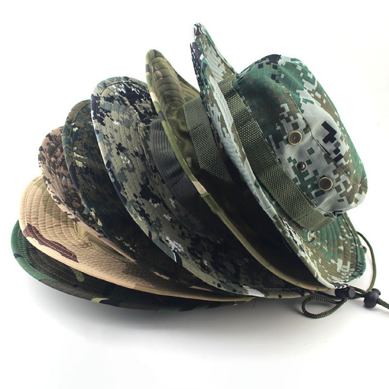 Kamufliažinė taktinė kepurė Boonie karinės kepurės armijos kepuraitės Medžioklė Lauke Žygiai Žvejyba Apsauga nuo saulės Žvejo kepurė