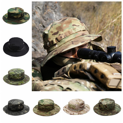 Sõjaline taktikaline müts Meeste kamuflaažist Boonie müts päikesekaitse õues paintball Airsoft armee treenimine kalapüük jahindus matkamüts