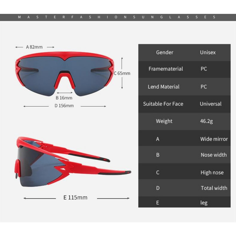 Noi ochelari de soare Bărbați și Femei Mountain Bike Ciclism în aer liber Ochelari de sport UV400 Ochelari de sport