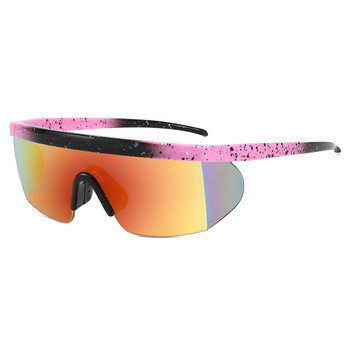 Модни слънчеви очила, монолитна рамка, анти-ултравиолетова голяма рамка, мъжки/женски поляризирани очила за спорт на открито, бягане, риболов