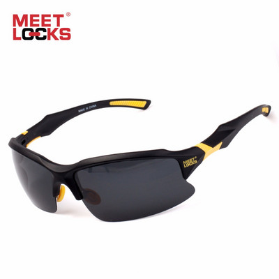 MEETLOCKS Ochelari Ciclism Bicicletă Ochelari de soare sport UV 400 Lentile polarizate pentru Pescuit Golf Conducere Alergare Ochelari cu carcasă