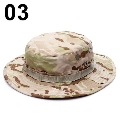 Multicam Boonie Hat Camo Karinė medžioklės kepurė lauke Žygiai Žvejyba Apsauga nuo saulės Žvejo taktinė vyrų armijos Camo kepurės