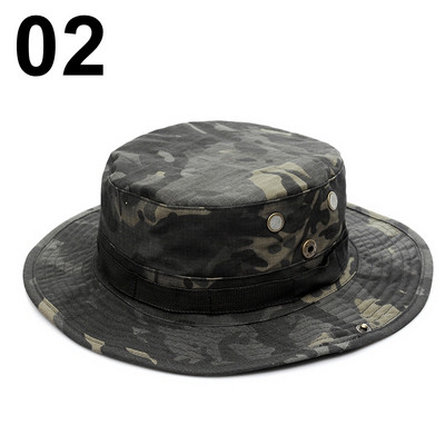 Multicam Boonie Hat Camo Karinė medžioklės kepurė lauke Žygiai Žvejyba Apsauga nuo saulės Žvejo taktinė vyrų armijos Camo kepurės