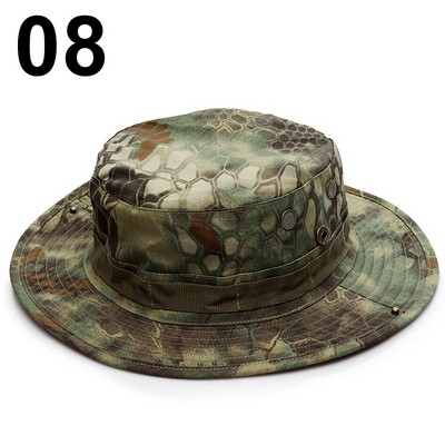 Pălărie Boonie Multicam Camo Pălărie militară de vânătoare Drumeții în aer liber Pescuit Protector de soare Pescar Tactic Bărbați Căciuli Camo armate