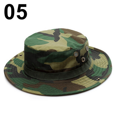 Multicam Boonie Hat Camo Karinė medžioklės kepurė lauke Žygiai Žvejyba Apsauga nuo saulės Žvejo taktinė vyrų armijos Camo kepurės