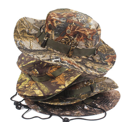 Kamuflaaž Airsoft taktikaline müts Military Boonie Hat Fisherman Outdoor Sport Sun Bucket Cap Armee meeste kalapüük matkamine jahimüts