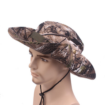 Kamufliažinė Airsoft taktinė kepurė Karinė Boonie Hat Fisherman Outdoor Sport Sun Bucket Cap Armija Vyrai Žvejyba Žygiai Medžioklės Skrybėlė