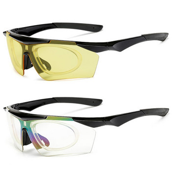 Поляризирани лещи Велосипедни очила Uv 400 с 5 лещи 5 цвята UV защита Преносими слънчеви очила за спорт на открито Издръжливи очила 1 бр.
